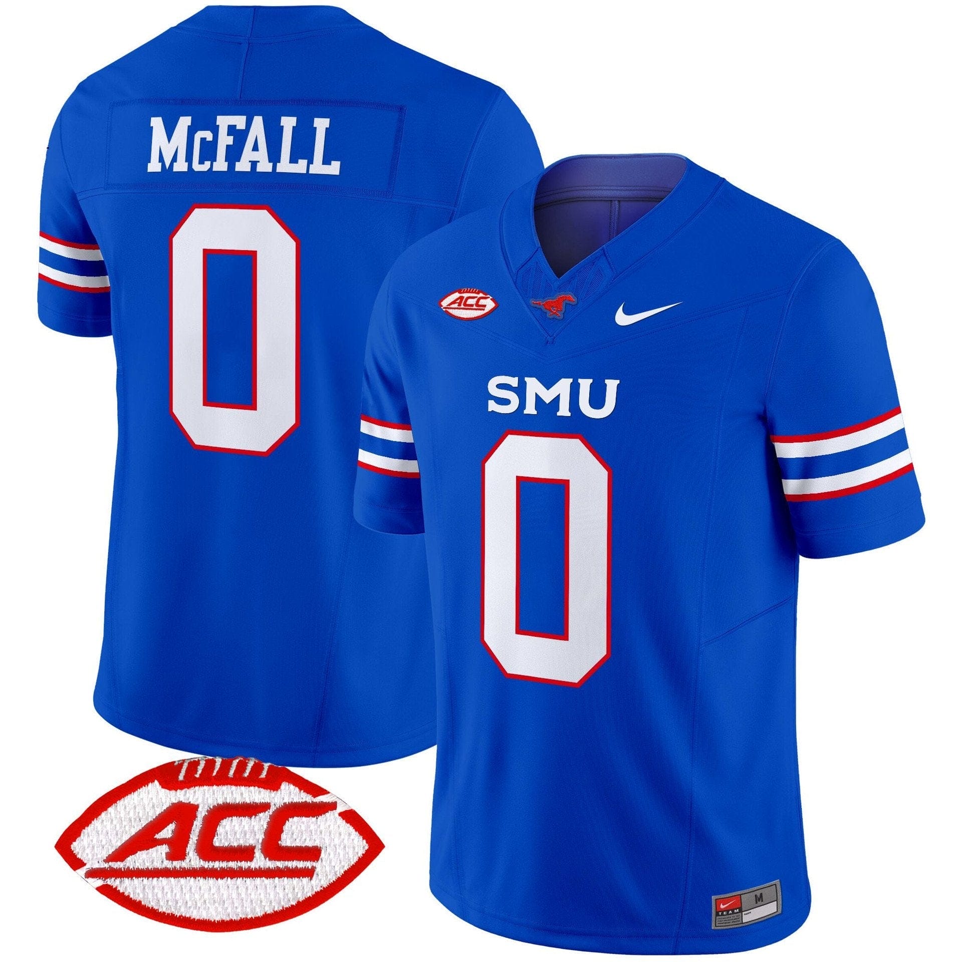 Derrick McFall Jersey #0 SMU Mustangs 2025 Vapor Limited Stitched - Image 3