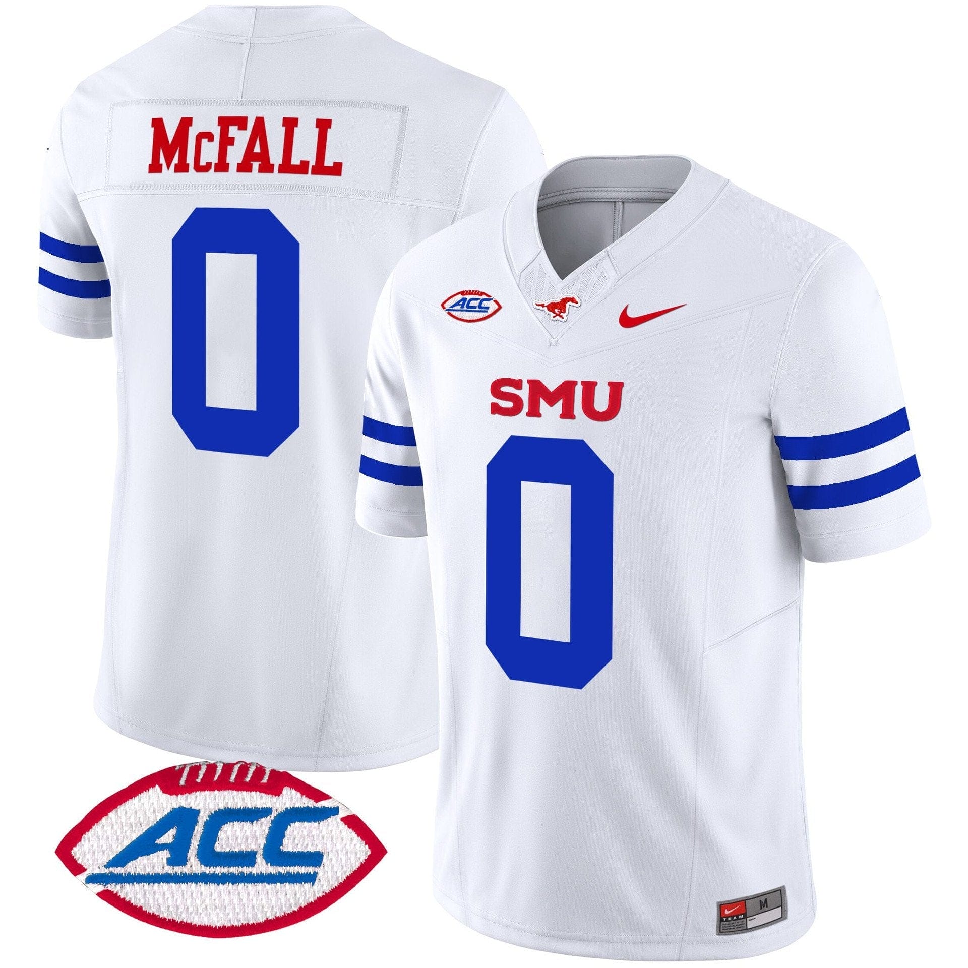 Derrick McFall Jersey #0 SMU Mustangs 2025 Vapor Limited Stitched