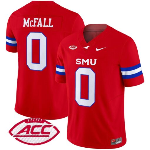 Derrick McFall Jersey #0 SMU Mustangs 2025 Vapor Limited Stitched - Image 5