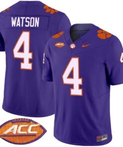 Deshaun Watson Jersey 4 Clemson Tigers 2025 Vapor Limited Stitched Purple