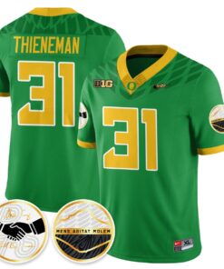 Dillon Thieneman Jersey 31 Oregon Ducks 2025 Shoe Duck Stitched Green
