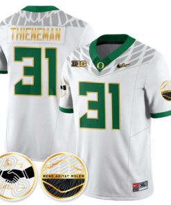 Dillon Thieneman Jersey 31 Oregon Ducks 2025 Shoe Duck Stitched White