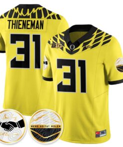 Dillon Thieneman Jersey 31 Oregon Ducks 2025 Shoe Duck Stitched Yellow
