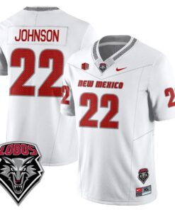 Alternative view of Dimitri Johnson Jersey #22 UNM Lobo Football 2025 Stitched