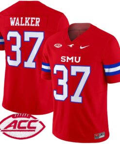 Doak Walker Jersey 37 SMU Mustangs 2025 Vapor Limited Stitched Red