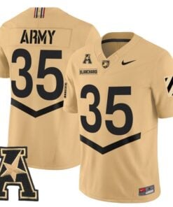 Doc Blanchard Jersey 35 Army Black Knights 2025 Vapor Stitched Tan