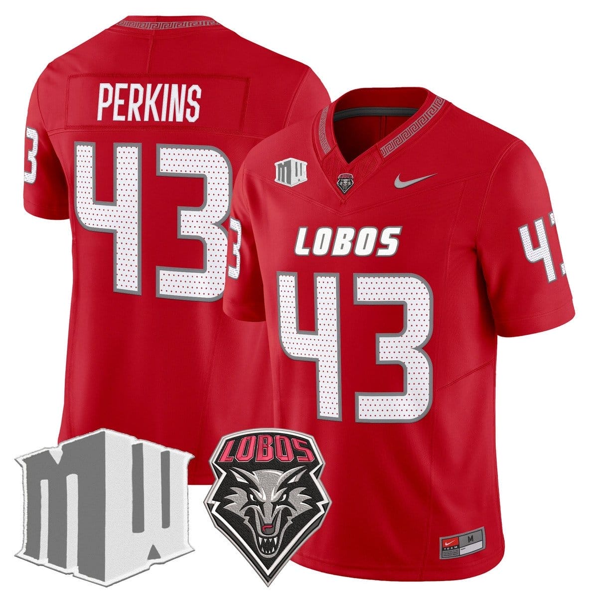Don Perkins Jersey #43 New Mexico Lobos 2025 Vapor Limited Stitched - Image 3