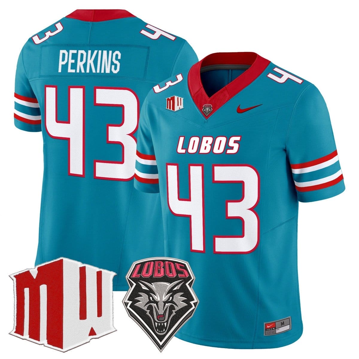 Don Perkins Jersey #43 New Mexico Lobos 2025 Vapor Limited Stitched