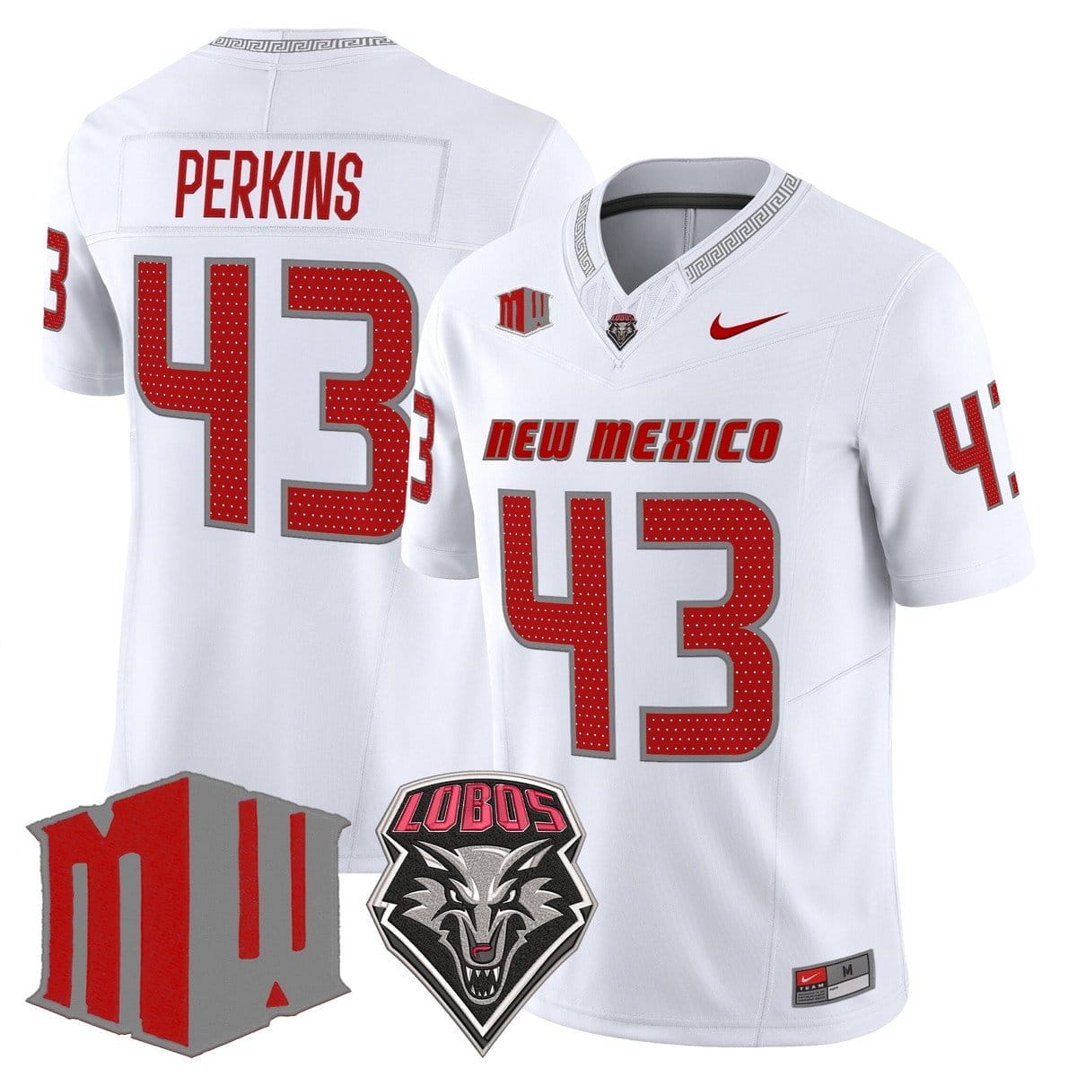 Don Perkins Jersey #43 New Mexico Lobos 2025 Vapor Limited Stitched - Image 2