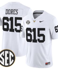 Alternative view of Dores Jersey #615 Vanderbilt Commodores 2025 Limited Stitched