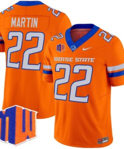 Doug Martin Jersey 22 Boise State Broncos 2025 Vapor Stitched Orange