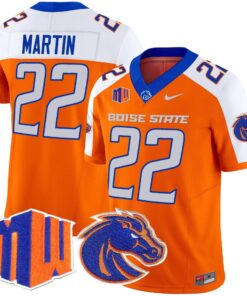 Doug Martin Jersey 22 Boise State Broncos 2025 Vapor Stitched Orange Alternate ecd14595 819c 4d03 9572 9eda3f6e36bc