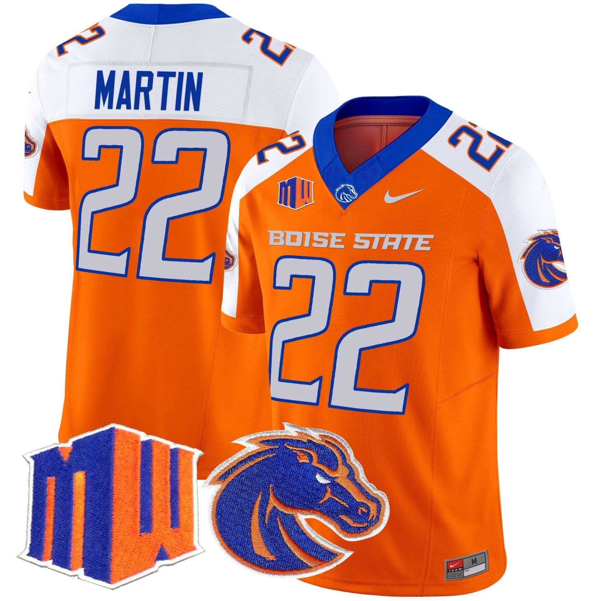 Doug Martin Jersey #22 Boise State Broncos 2025 Vapor Stitched - Image 3