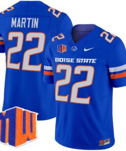 Doug Martin Jersey 22 Boise State Broncos 2025 Vapor Stitched Royal