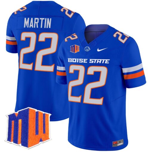 Doug Martin Jersey #22 Boise State Broncos 2025 Vapor Stitched - Image 5