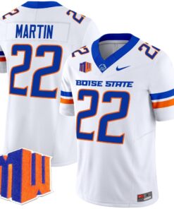 Doug Martin Jersey 22 Boise State Broncos 2025 Vapor Stitched White