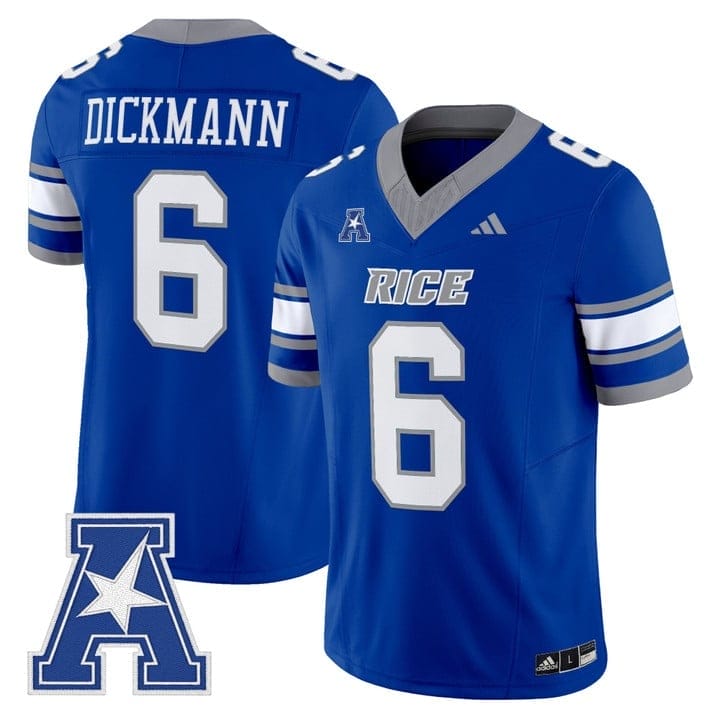 Drayden Dickmann Jersey #6 Rice Owls 2025 Vapor Limited Stitched - Image 3