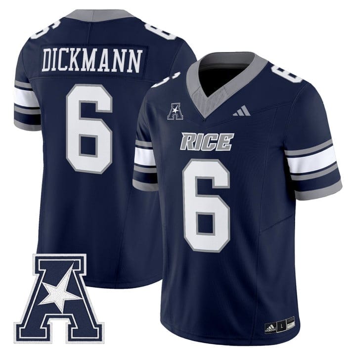 Drayden Dickmann Jersey #6 Rice Owls 2025 Vapor Limited Stitched - Image 2