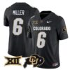 Drelon Miller Jersey 6 Colorado Buffaloes 2025 Limited Stitched Black