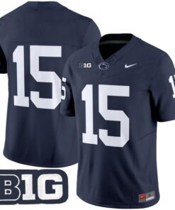 Alternative view of Drew Allar Jersey #15 No Name Penn State Nittany Lions 2025 Stitched