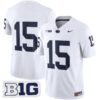 Drew Allar Jersey 15 No Name Penn State Nittany Lions 2025 Stitched White