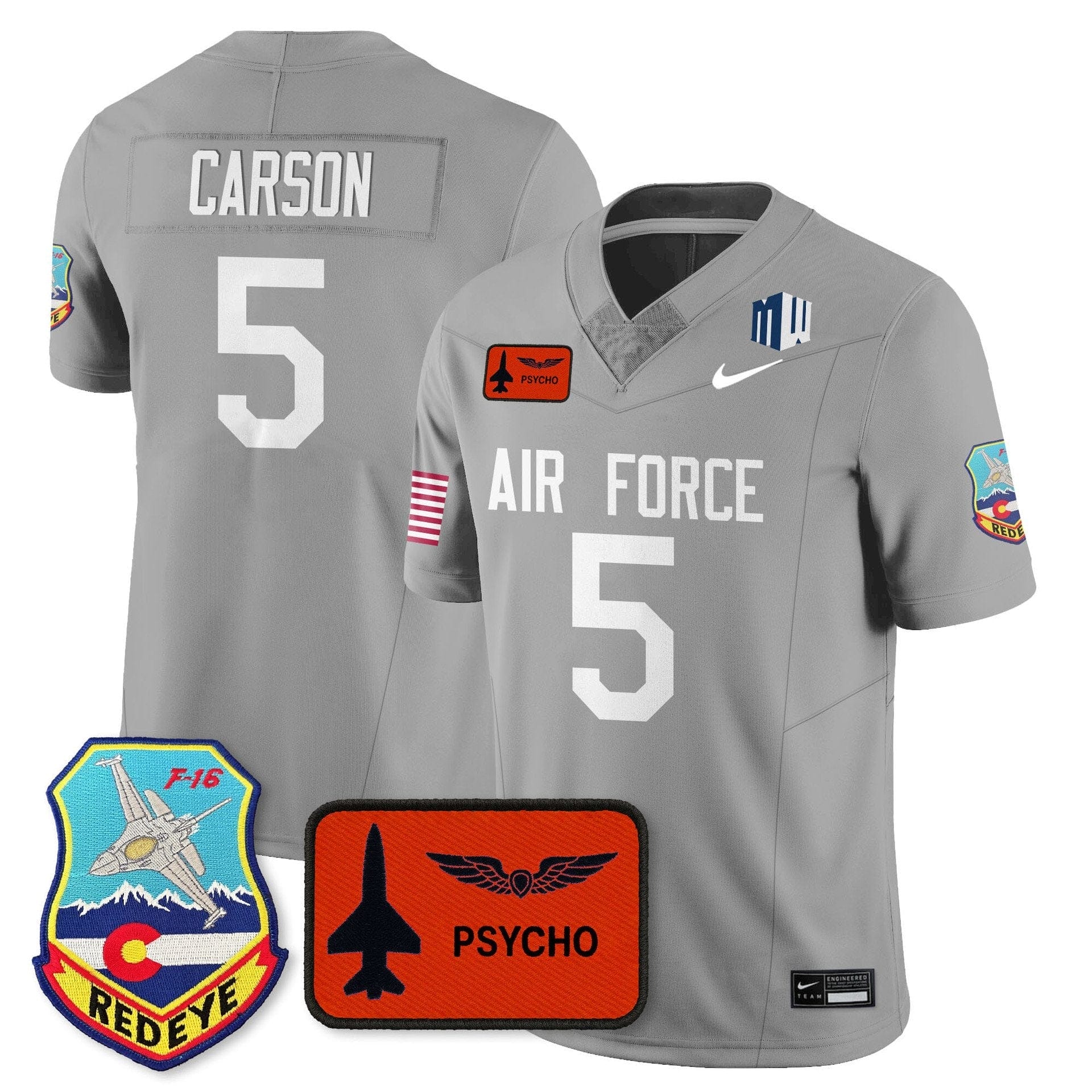 Dylan Carson Jersey #5 Air Force 2025 Honor F-16 Stitched - Image 3