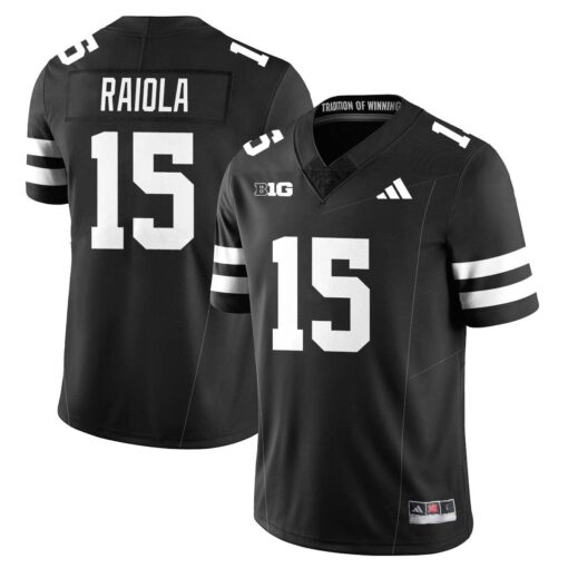 Dylan Raiola Jersey #15 Nebraska Football 2025 Blackout Stitched