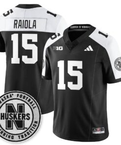 Dylan Raiola Jersey 15 Nebraska Football 2025 Blackout Stitched Black Alter