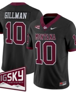 Eli Gillman Jersey #10 Montana Grizzlies 2025 Vapor Limited Stitched Black Alter