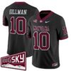 Eli Gillman Jersey 10 Montana Grizzlies 2025 Vapor Limited Stitched Black