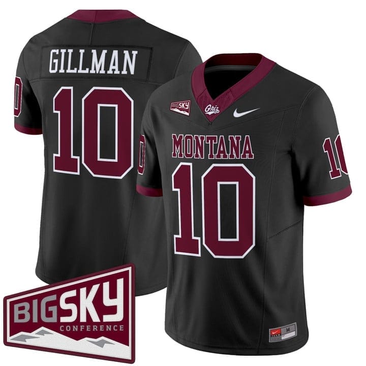 Eli Gillman Jersey #10 Montana Grizzlies 2025 Vapor Limited Stitched