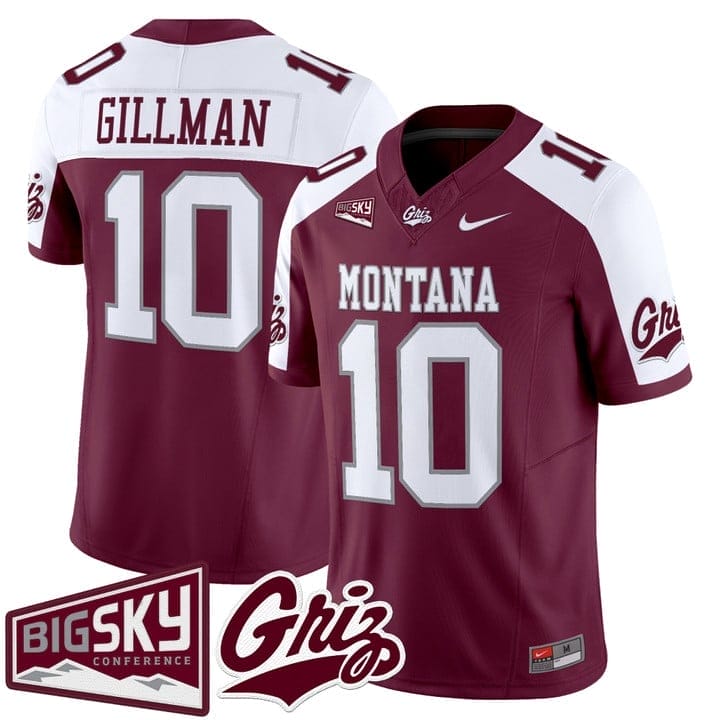 Eli Gillman Jersey #10 Montana Grizzlies 2025 Vapor Limited Stitched - Image 4