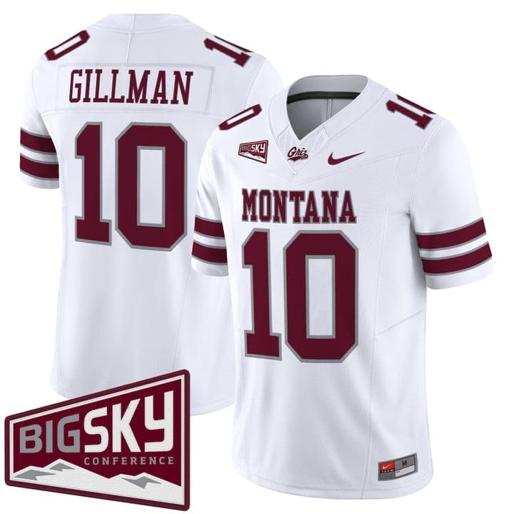 Eli Gillman Jersey #10 Montana Grizzlies 2025 Vapor Limited Stitched - Image 2