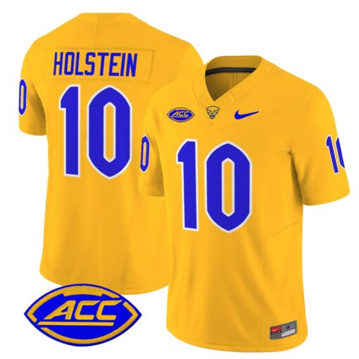 Eli Holstein Jersey #10 Pittsburgh Panthers 2025 Limited Stitched - Image 2