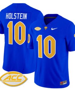 Eli Holstein Jersey 10 Pittsburgh Panthers 2025 Limited Stitched Royal