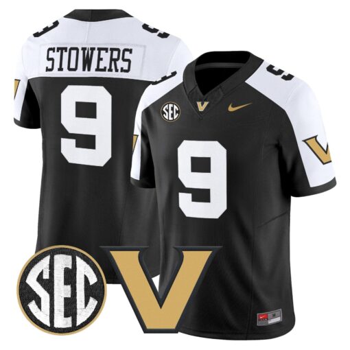 Eli Stowers Jersey #9 Vanderbilt Commodores 2025 Limited Stitched - Image 3