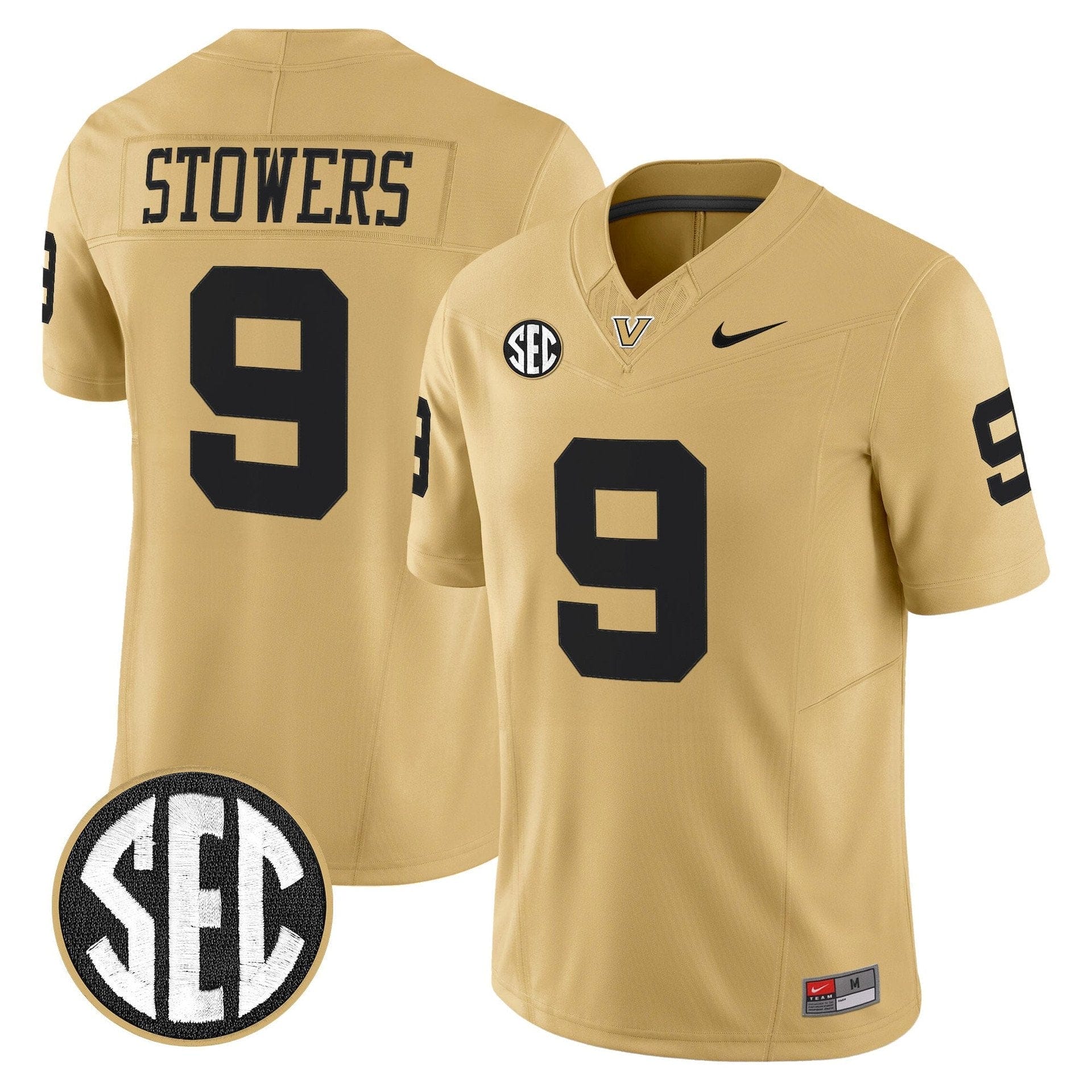 Eli Stowers Jersey #9 Vanderbilt Commodores 2025 Limited Stitched - Image 4