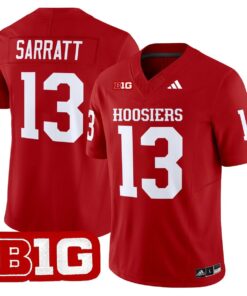 Elijah Sarratt Jersey 13 Indiana Hoosiers 2025 Limited Stitched Crimson