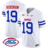 Eric Dickerson Jersey 19 SMU Mustangs 2025 Vapor Limited Stitched Ice White