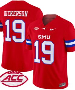 Eric Dickerson Jersey 19 SMU Mustangs 2025 Vapor Limited Stitched Red