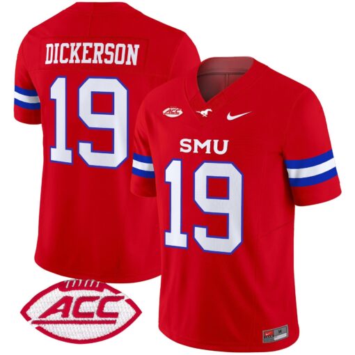 Eric Dickerson Jersey #19 SMU Mustangs 2025 Vapor Limited Stitched - Image 5