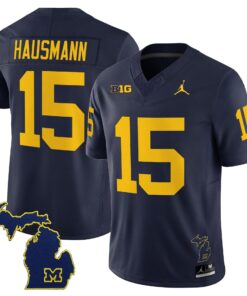 Ernest Hausmann Jersey 15 Michigan Wolverines 2025 Limited V2 Stitched Navy