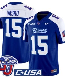Ethan Vasko Jersey 15 Liberty Flames 2025 Limited Stitched Navy Alter