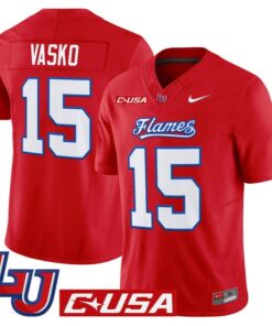 Ethan Vasko Jersey 15 Liberty Flames 2025 Limited Stitched Red