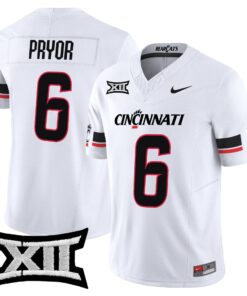 Evan Pryor Jersey 6 Cincinnati Bearcats 2025 Vapor Limited Stitched White