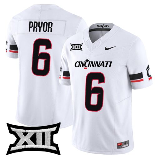 Evan Pryor Jersey #6 Cincinnati Bearcats 2025 Vapor Limited Stitched - Image 2