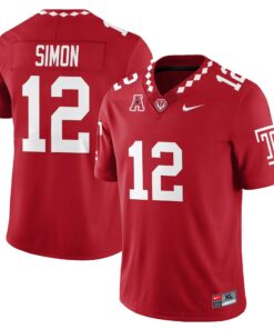 Evan Simon Jersey #12 Temple Football 2025 Vapor Limited Stitched