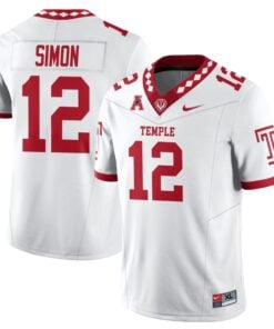 Alternative view of Evan Simon Jersey #12 Temple Football 2025 Vapor Limited Stitched