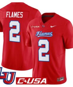 Flames Jersey 2 Liberty Flames 2025 Vapor Limited Stitched Red