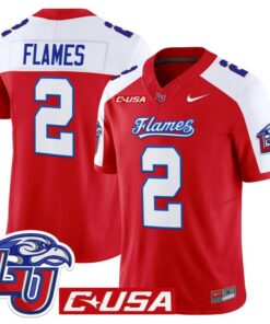 Flames Jersey 2 Liberty Flames 2025 Vapor Limited Stitched Red Alter